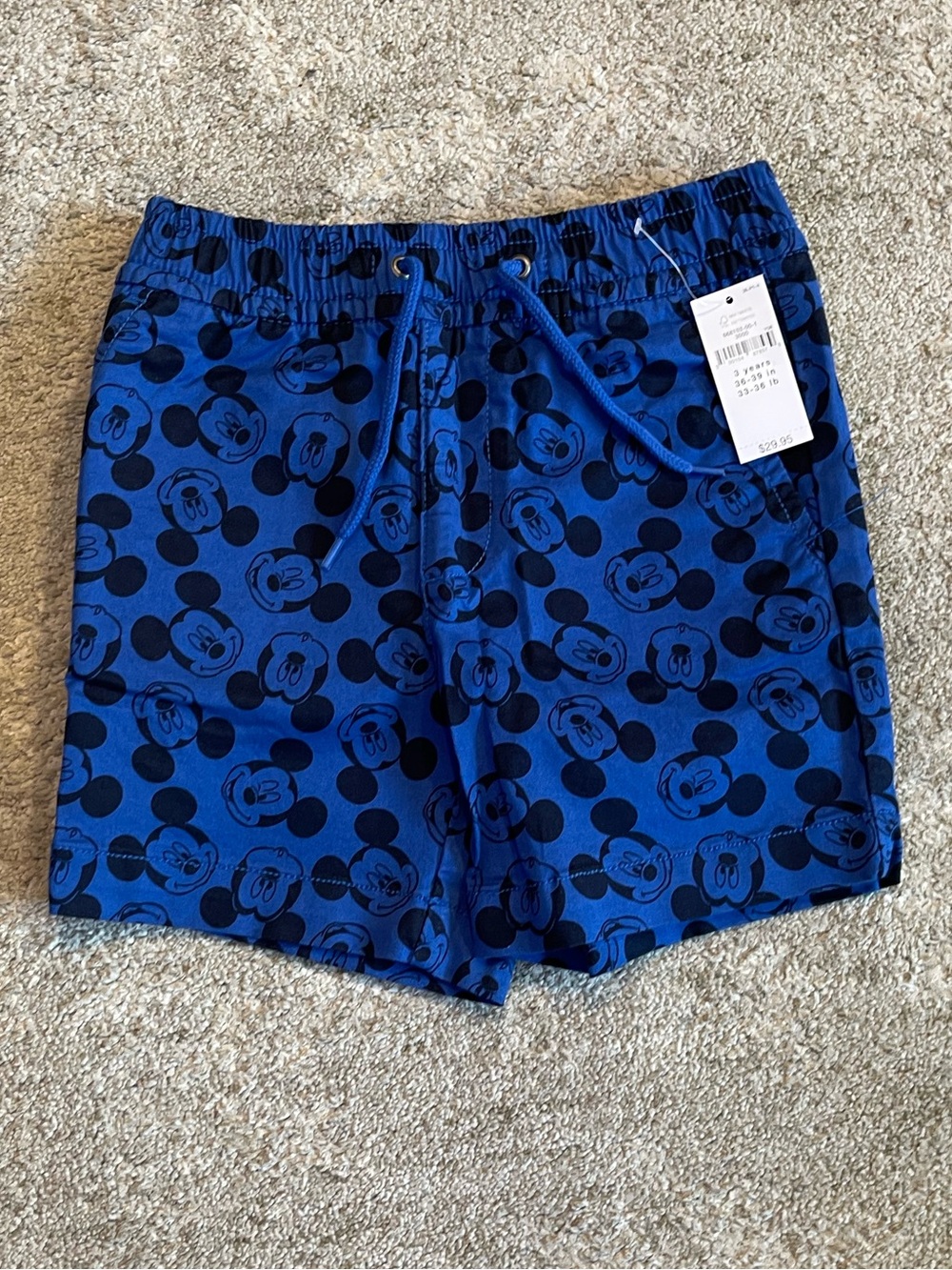 GAP Blue Mickey Mouse Print Kids Shorts